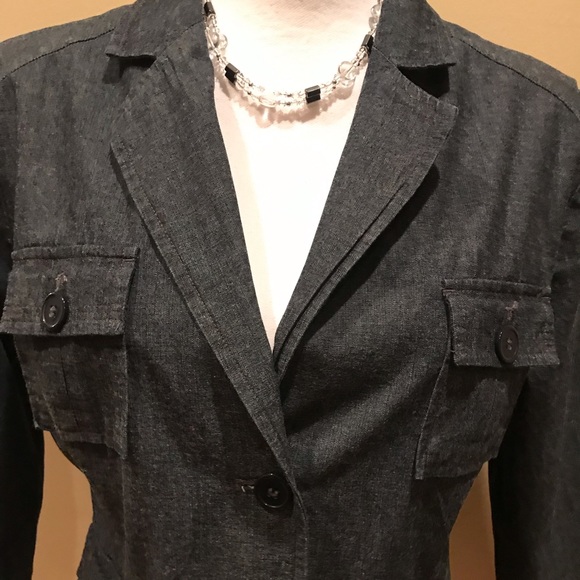 Attention Dark Denim Blazer - Picture 2 of 7